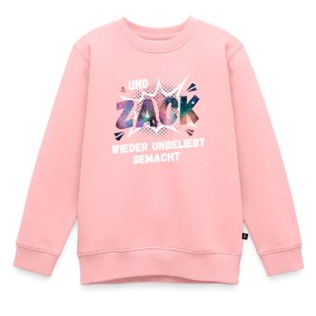 Und Zack wieder unbeliebt gemacht - Kinder Premium Organic Sweatshirt - Rosa - Vorne - AI Model Kid Female (0cm)