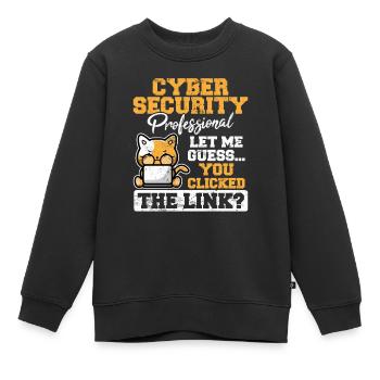 Sécurité informatique Cybersécurité Information Techn - Sweat Premium enfant bio - noir - Devant - AI Model Kid Female (0cm)