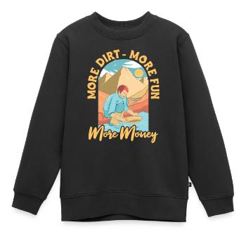 Schürfer Schürfen Schatz - Kinder Premium Organic Sweatshirt - Schwarz - Vorne - AI Model Kid Female (0cm)