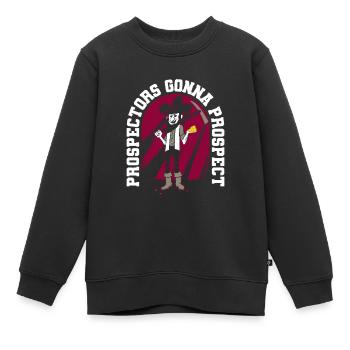 Prospectors Digging Treasure - Kids Premium Organic Sweatshirt - black - Front - AI Model Kid Female (0cm)
