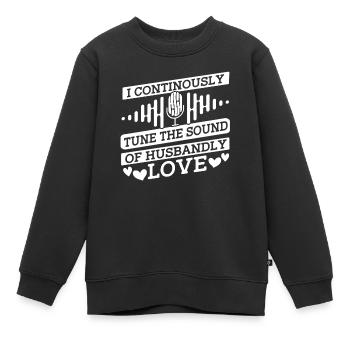 Ingénieur du son Ingénieur du son mari - Sweat Premium enfant bio - noir - Devant - AI Model Kid Female (0cm)