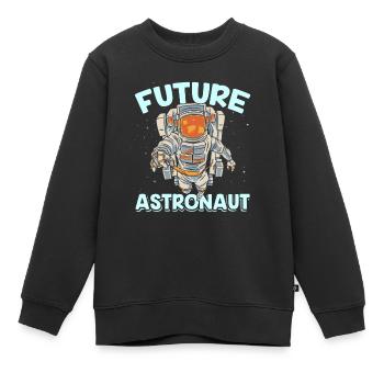 Futur astronaute Rocket Space Astronomy - Sweat Premium enfant bio - noir - Devant - AI Model Kid Female (0cm)