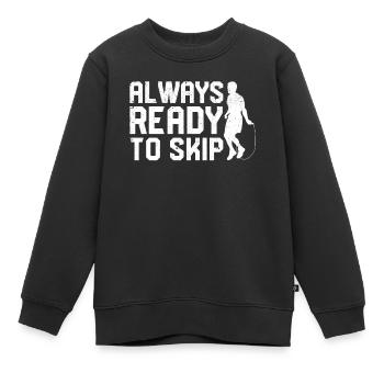 Lustiges Springseil Springseil springen Seil sprin - Kinder Premium Organic Sweatshirt - Schwarz - Vorne - AI Model Kid Female (0cm)