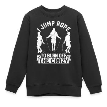 Lustiges Springseil Springseil Ich springe Seil - Kinder Premium Organic Sweatshirt - Schwarz - Vorne - AI Model Kid Female (0cm)