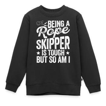 Lustiges Springseil Springseil - Kinder Premium Organic Sweatshirt - Schwarz - Vorne - AI Model Kid Female (0cm)