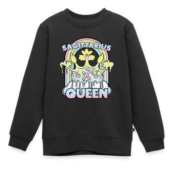 Schütze Queen - Kinder Premium Organic Sweatshirt - Schwarz - Vorne - AI Model Kid Female (0cm)