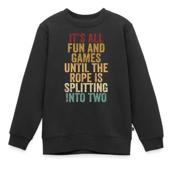 Lustiges Springseil Springseil Springseil Seil spa - Kinder Premium Organic Sweatshirt - Schwarz - Vorne - AI Model Kid Female (0cm)