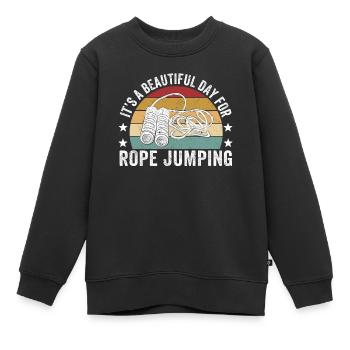 Lustiges Springseil Springseil springen Springseil - Kinder Premium Organic Sweatshirt - Schwarz - Vorne - AI Model Kid Female (0cm)