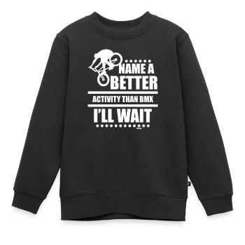 BMX Fahrrad Sport Adrenalin - Kinder Premium Organic Sweatshirt - Schwarz - Vorne - AI Model Kid Female (0cm)