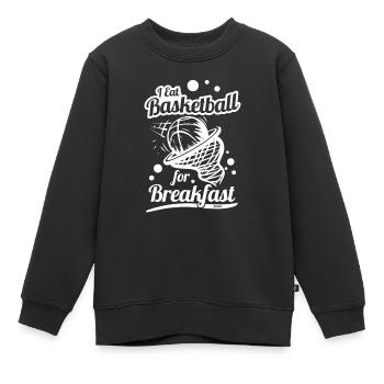 Basketballer Basketball Korb Slamdunk Geschenk - Kinder Premium Organic Sweatshirt - Schwarz - Vorne - AI Model Kid Female (0cm)