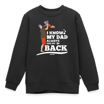 Vater und Tochter - Kinder Premium Organic Sweatshirt - Schwarz - Vorne - AI Model Kid Female (0cm)