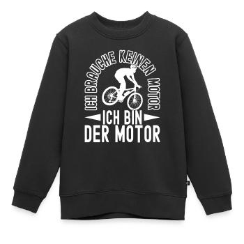 Fahrrad Fahrradfahrer - Kinder Premium Organic Sweatshirt - Schwarz - Vorne - AI Model Kid Female (0cm)