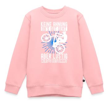 Fahrrad Fahrradfahrer - Kinder Premium Organic Sweatshirt - Rosa - Vorne - AI Model Kid Female (0cm)
