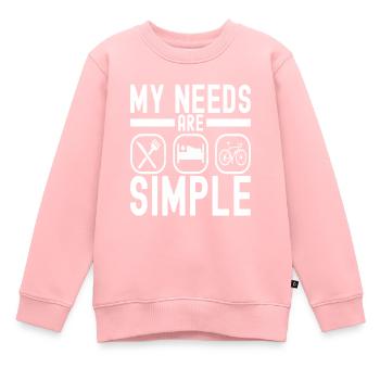 Fahrrad Fahrradfahrer - Kinder Premium Organic Sweatshirt - Rosa - Vorne - AI Model Kid Female (0cm)
