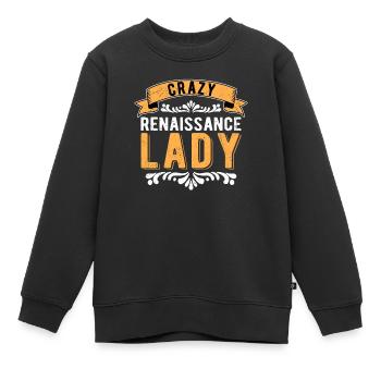 Mittelaltermarkt Crazy Renaissance Lady - Kinder Premium Organic Sweatshirt - Schwarz - Vorne - AI Model Kid Female (0cm)