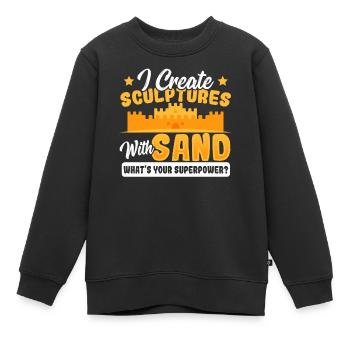 Course sur piste de terre Course sur piste de terre Dr - Sweat Premium enfant bio - noir - Devant - AI Model Kid Female (0cm)
