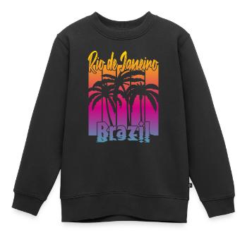 Rio de Janeiro Brésil - Sweat Premium enfant bio - noir - Devant - AI Model Kid Female (0cm)