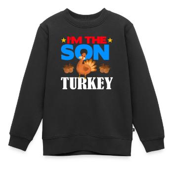 Je suis le fils de la Turquie - Sweat Premium enfant bio - noir - Devant - AI Model Kid Female (0cm)