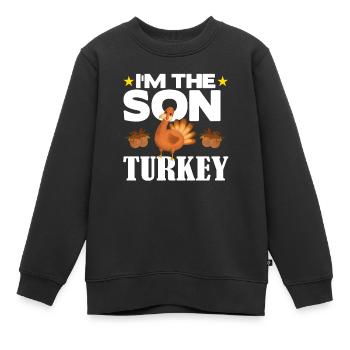 Je suis le fils de la Turquie - Sweat Premium enfant bio - noir - Devant - AI Model Kid Female (0cm)