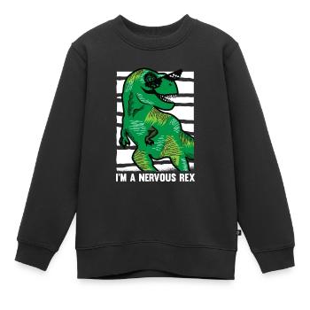 Dinosaure Dinosaure adulte - Sweat Premium enfant bio - noir - Devant - AI Model Kid Female (0cm)