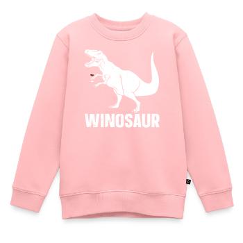 Dinosaure Dinosaure adulte - Sweat Premium enfant bio - rose - Devant - AI Model Kid Female (0cm)