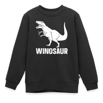 Dinosaure Dinosaure adulte - Sweat Premium enfant bio - noir - Devant - AI Model Kid Female (0cm)