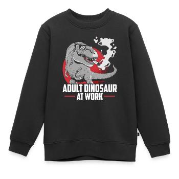 Dinosaure Dinosaure adulte - Sweat Premium enfant bio - noir - Devant - AI Model Kid Female (0cm)