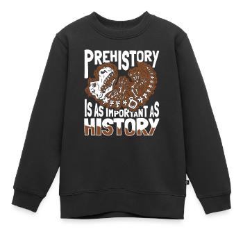 Dinosaure Dinosaure adulte - Sweat Premium enfant bio - noir - Devant - AI Model Kid Female (0cm)