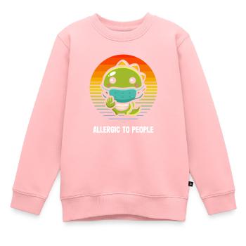 Dinosaurier Erwachsener Dinosaurier - Kinder Premium Organic Sweatshirt - Rosa - Vorne - AI Model Kid Female (0cm)