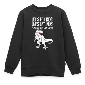 Dinosaure Dinosaure adulte - Sweat Premium enfant bio - noir - Devant - AI Model Kid Female (0cm)