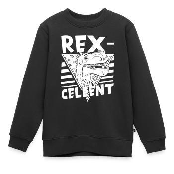 Dinosaure Dinosaure adulte - Sweat Premium enfant bio - noir - Devant - AI Model Kid Female (0cm)