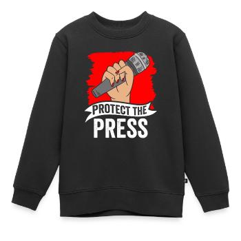 Protège la presse Loi sur la presse Liberté de la presse - Sweat Premium enfant bio - noir - Devant - AI Model Kid Female (0cm)