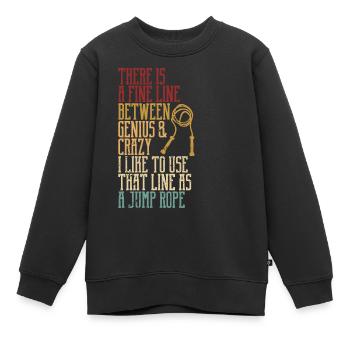 Lustiges Springseil Springseil springen Springseil - Kinder Premium Organic Sweatshirt - Schwarz - Vorne - AI Model Kid Female (0cm)