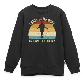 Lustiges Springseil Springseil springen Springseil - Kinder Premium Organic Sweatshirt - Schwarz - Vorne - AI Model Kid Female (0cm)