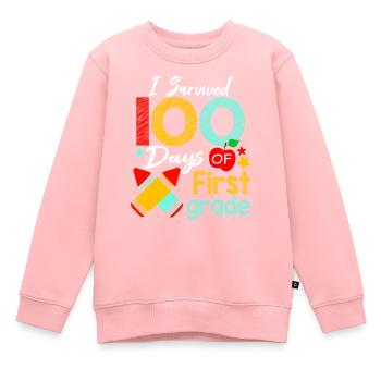 Colors Survived 1st Grade 100 Days Of School - Kids Premium Organic Sweatshirt - rose - Front - AI Model Kid Female (0cm)