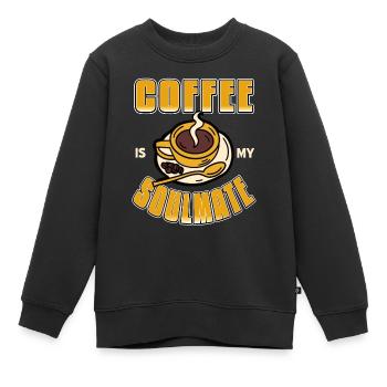 Coffee Is My Soulmate Retro Coffee Lover T-Shirt - Kinder Premium Organic Sweatshirt - Schwarz - Vorne - AI Model Kid Female (0cm)