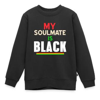 Cool Retro My Soulmate Is Black T-Shirt - Kinder Premium Organic Sweatshirt - Schwarz - Vorne - AI Model Kid Female (0cm)