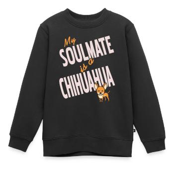 My Soulmate Is A Chihuahua Retro Dog Lover Designs - Kinder Premium Organic Sweatshirt - Schwarz - Vorne - AI Model Kid Female (0cm)