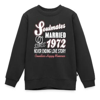 Soulmates Married Since 1972 Countless Memories - Kinder Premium Organic Sweatshirt - Schwarz - Vorne - AI Model Kid Female (0cm)