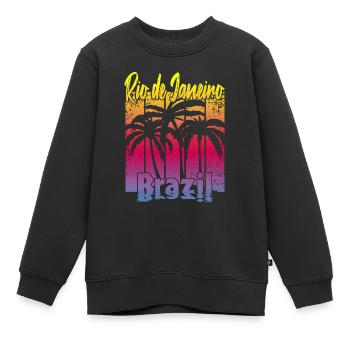 Rio de Janeiro Brésil - Sweat Premium enfant bio - noir - Devant - AI Model Kid Female (0cm)