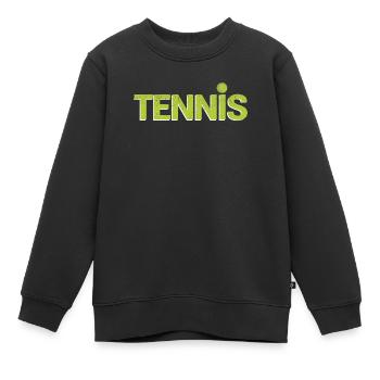 Tennisball Cool Witzig Sportliebhaber Spieler - Kinder Premium Organic Sweatshirt - Schwarz - Vorne - AI Model Kid Female (0cm)