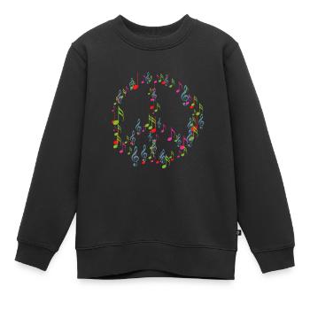 Hippie - Kinder Premium Organic Sweatshirt - Schwarz - Vorne - AI Model Kid Female (0cm)