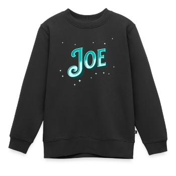 Joe nom personnalisé - Sweat Premium enfant bio - noir - Devant - AI Model Kid Female (0cm)