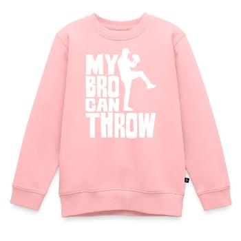 Mein Bruder Kann Werfen Werfer Baseball Pitcher - Kinder Premium Organic Sweatshirt - Rosa - Vorne - AI Model Kid Female (0cm)