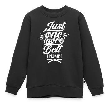 Plus qu’une ceinture promise gur ceinture noire - Sweat Premium enfant bio - noir - Devant - AI Model Kid Female (0cm)