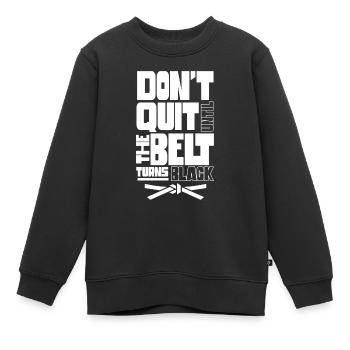 Don't give up until the belt turns black MMA Gur - Kids Premium Organic Sweatshirt - black - Front - AI Model Kid Female (0cm)