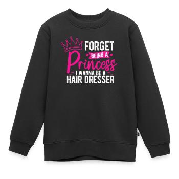 Friseur Hairstylist Friseur - Kinder Premium Organic Sweatshirt - Schwarz - Vorne - AI Model Kid Female (0cm)