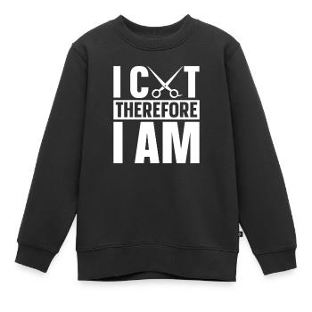 Friseur Hairstylist Friseur - Kinder Premium Organic Sweatshirt - Schwarz - Vorne - AI Model Kid Female (0cm)