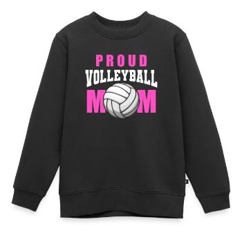 Volleyball Volleyball Player Volleyball Mama - Sweat Premium enfant bio - noir - Devant - AI Model Kid Female (0cm)