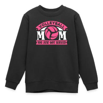 Volleyball Volleyball Player Volleyball Mama - Sweat Premium enfant bio - noir - Devant - AI Model Kid Female (0cm)